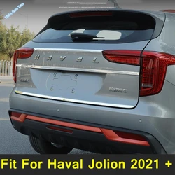 Rear Trunk Lid Cover Tailgate Trim Back Door Handle Protector Strip High Mounted Stop Lamp Sticker For Haval Jolion 2021 - 2024