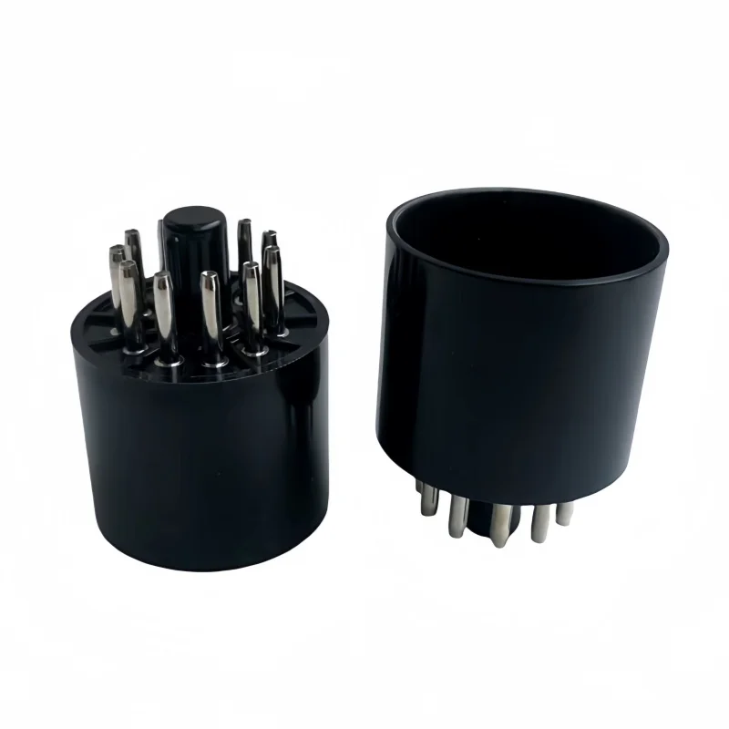 Ampmart-enchufe de tubo de vacío negro S11AES, enchufes de tubo electrónico de 11 pines, Base de tubo de baquelita verde, 1 Uds., negro