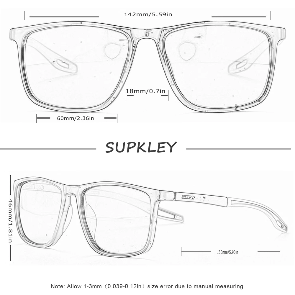 SUPKLEY-gafas de sol deportivas para hombre y mujer, gafas de sol polarizadas cómodas y ligeras, UV400, las mejores gafas protectoras