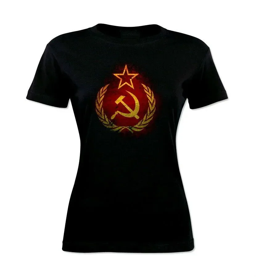 Grunge Flag Soviet Union USSR Russia Russian Federation Woman T-Shirt