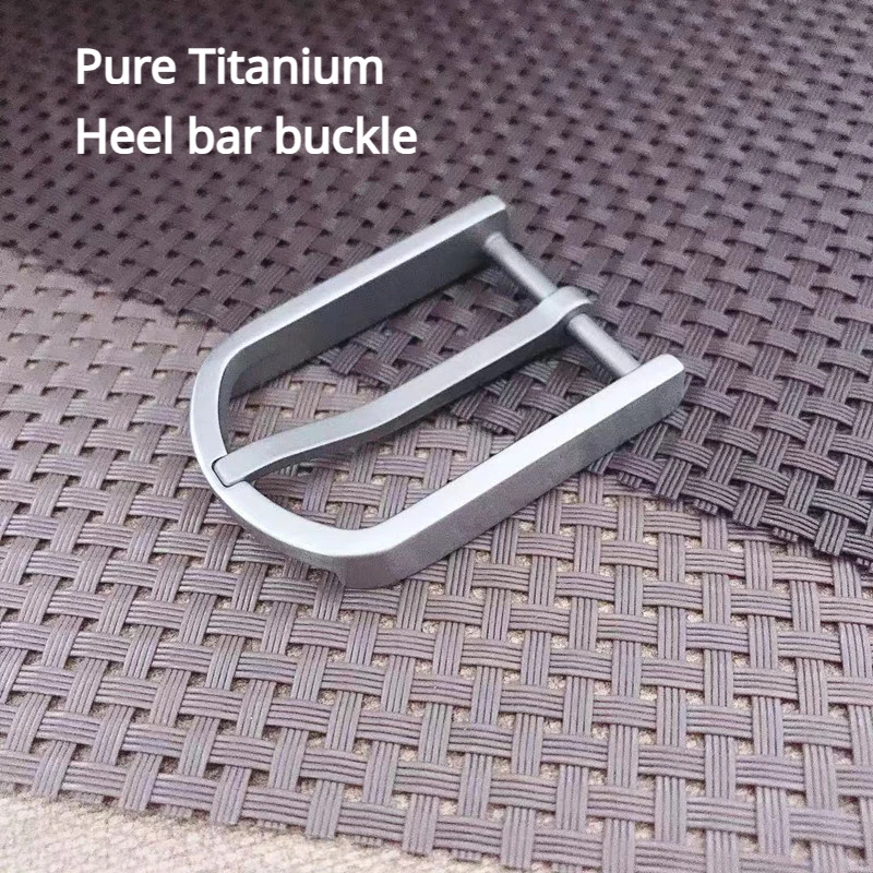 

Ultra-light Heel Bar Buckle Pure Titanium Belt Buckle for Women Rust-free Non-allergy Metal Men's Pin Buckle for 30mm Wide Strap