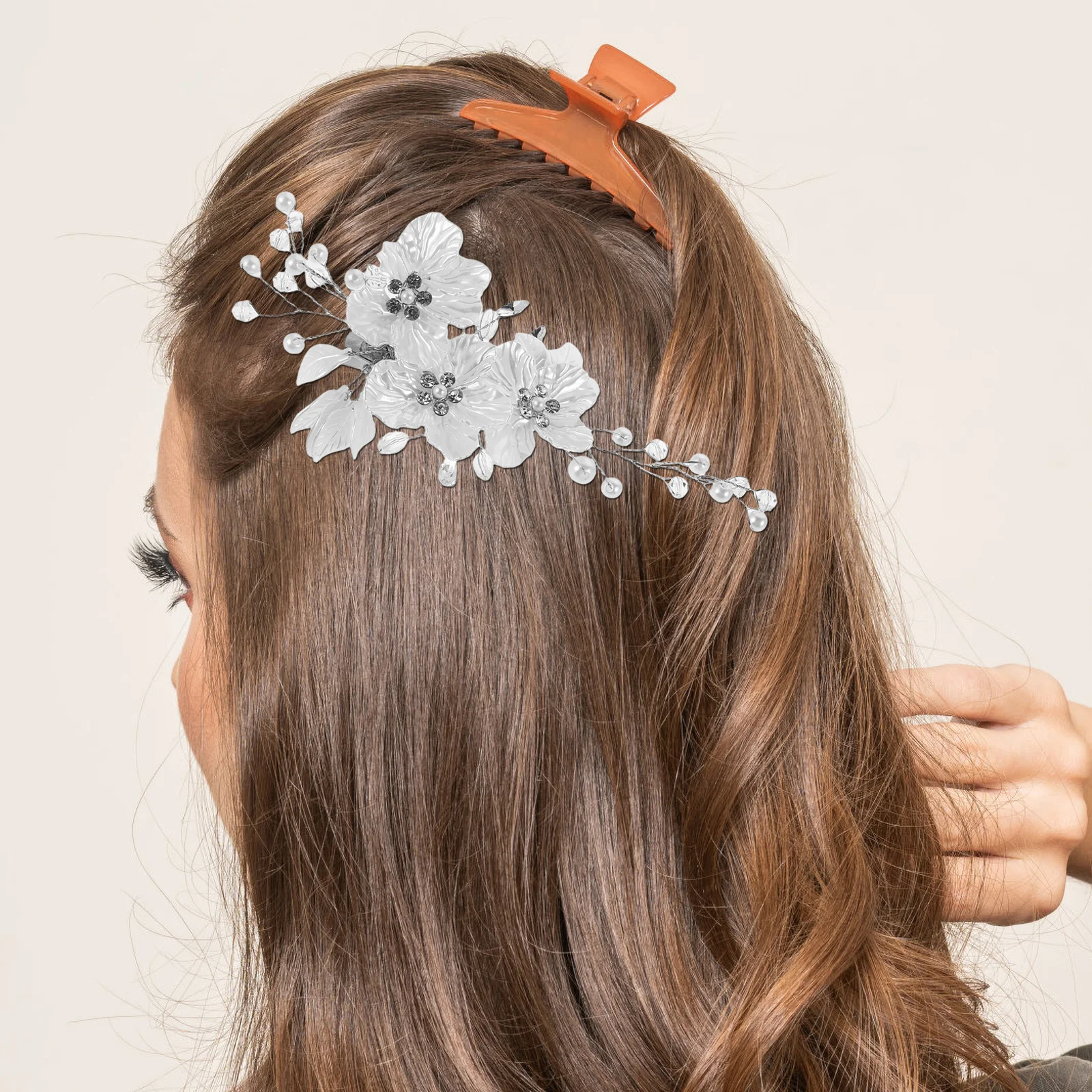 

2 шт., свадебные заколки для волос с жемчугом, аксессуары для цветов, свадебная прическа со стразами, головной убор подружки невесты, свадебные украшения с кристаллами