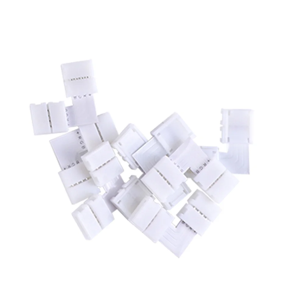 15 قطعة 10 مللي متر Rgb Led موصل الشريط 90 درجة الزاوية رابط ل تمديد مرن لا لحام المطلوبة محول الإضاءة البلوز #6