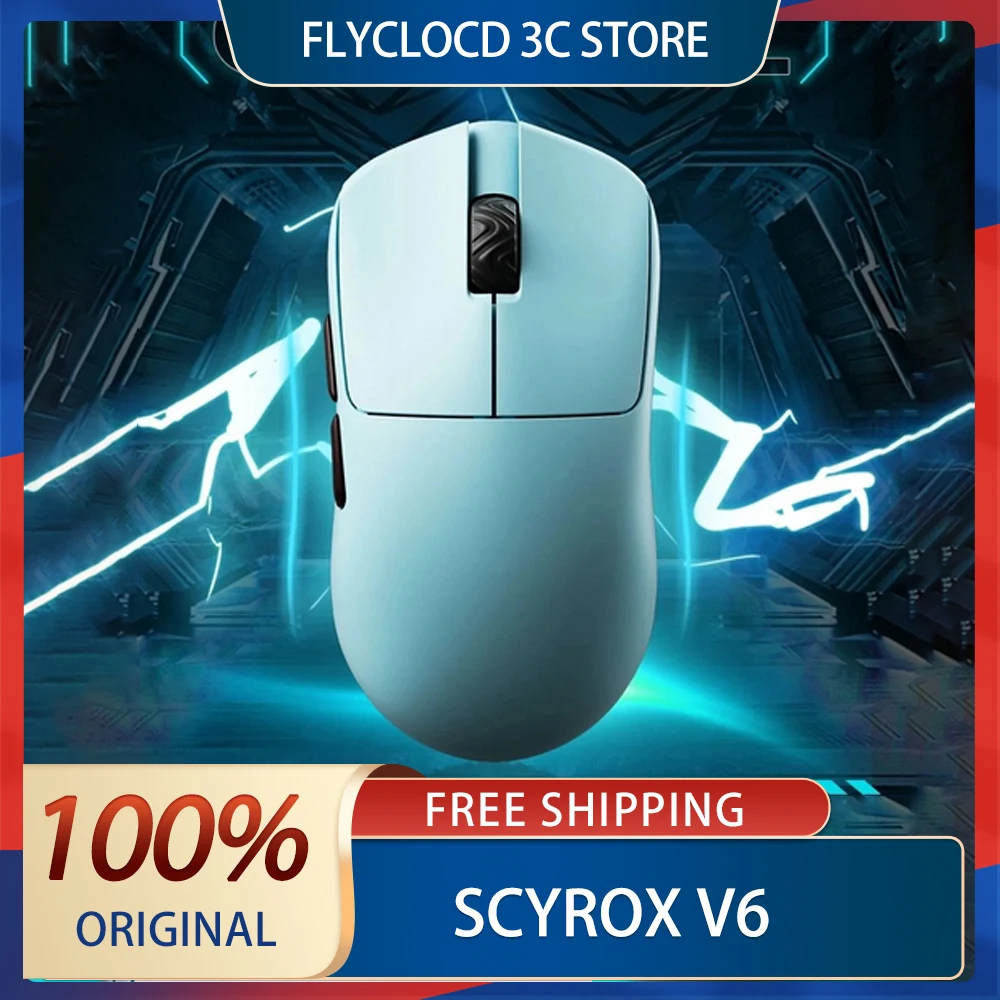 Scyrox V6 Mouse Gaming Mice Lightweight Wireless Mouse Ergonomic Mouse Customized Low Latency For Esports Gamer Pc Accessories