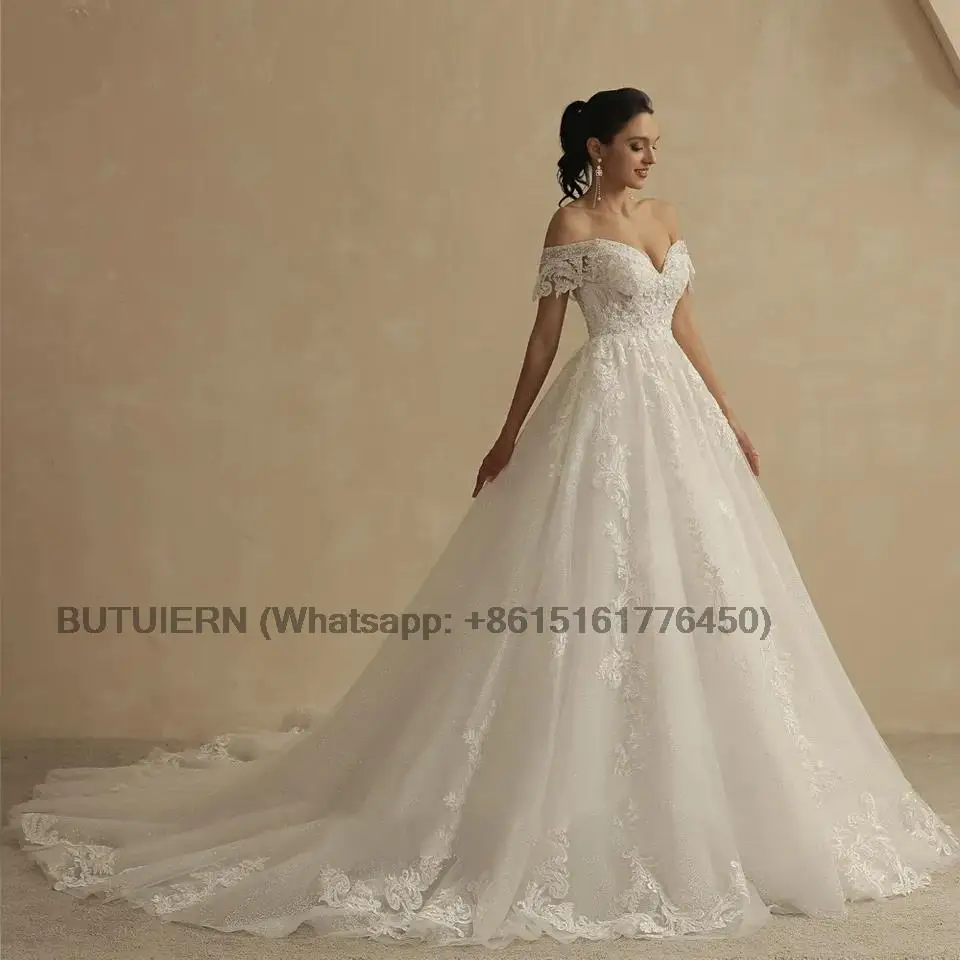 Princess Sweetheart Wedding Dress For Women Ivory Glitter Skirt Sleeveless Court Train Vintage Bride Bridal Ball Gown