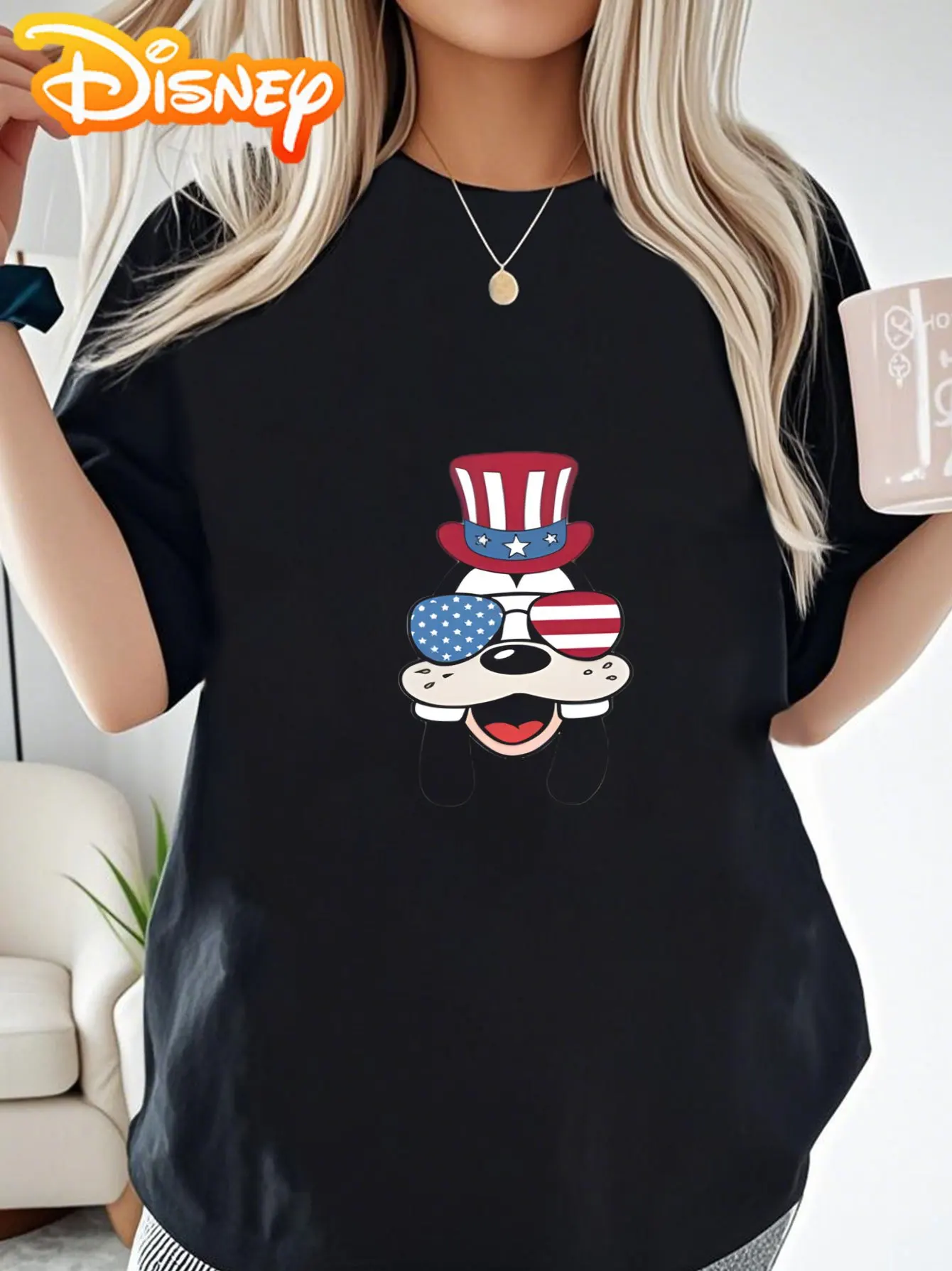 Disney patriottische hond bril hoed T-shirt, Disneyland shirt, Disney Tee, Disney Trip shirt 2025, Disney T-shirt.Comfortabel