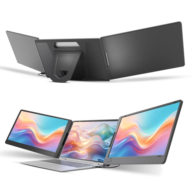 14 Inch Prtable Screen Monitor 1920x1080 IPS Screen Portable Monitor For Laptop 1 Cable for 2 Screens