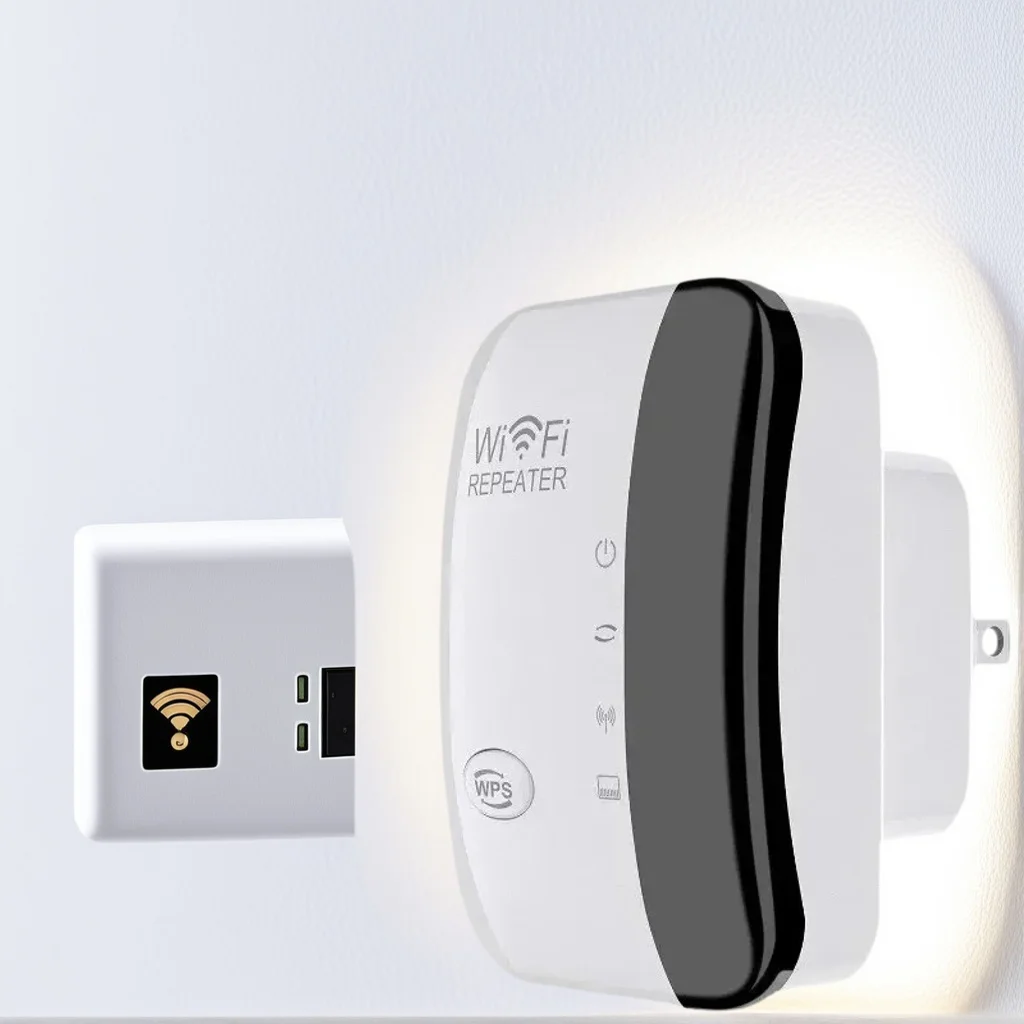 

​ ​ Wi-Fi повторитель — беспроводной усилитель сигнала 300 м для расширения домашнего маршрутизатора ЕС/США ​ ​