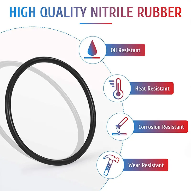 NBR O Ring Sealing Gasket Nitrile Rubber Washers for Car Auto Vehicle Repair Professional Plumbing Air  OD*WD 1/1.2/1.5MM