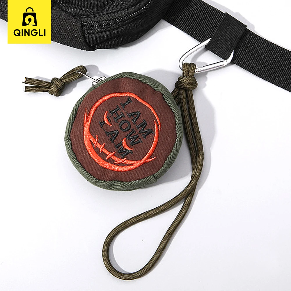 

Новый вельветовый кошелек для монет «Маленький дьявол», сумка-цепочка, подвеска, спортивный ремешок на открытом воздухе, мини-кошелек, дизайн меньшинства, сумка для ключей для наушников