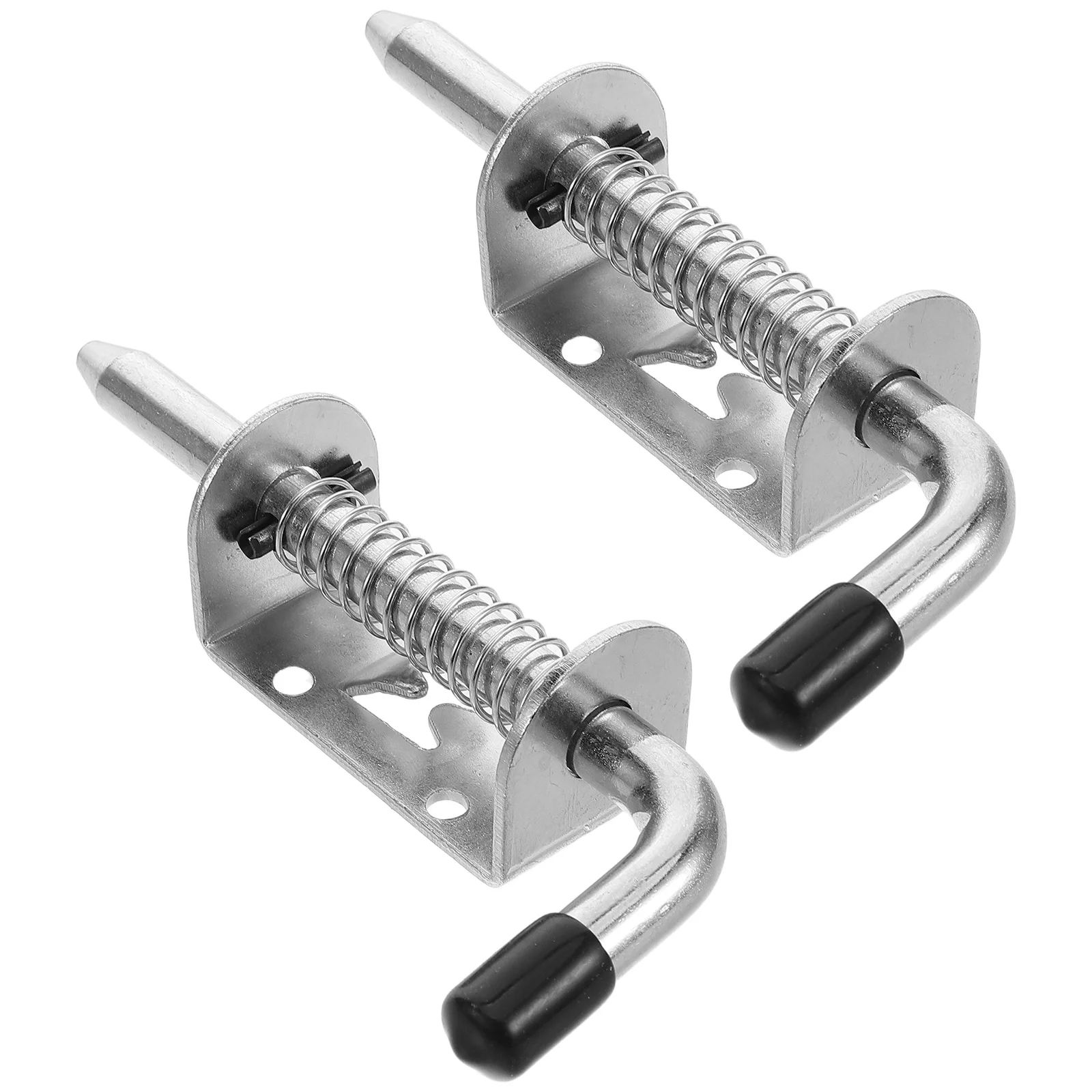 

2Pcs Spring Loaded Latch Pin Heavy Duty Iron Cabinet Door Locking Mechanical Hinge Automotive Use Kitchen Cabinet Shelf Pegs