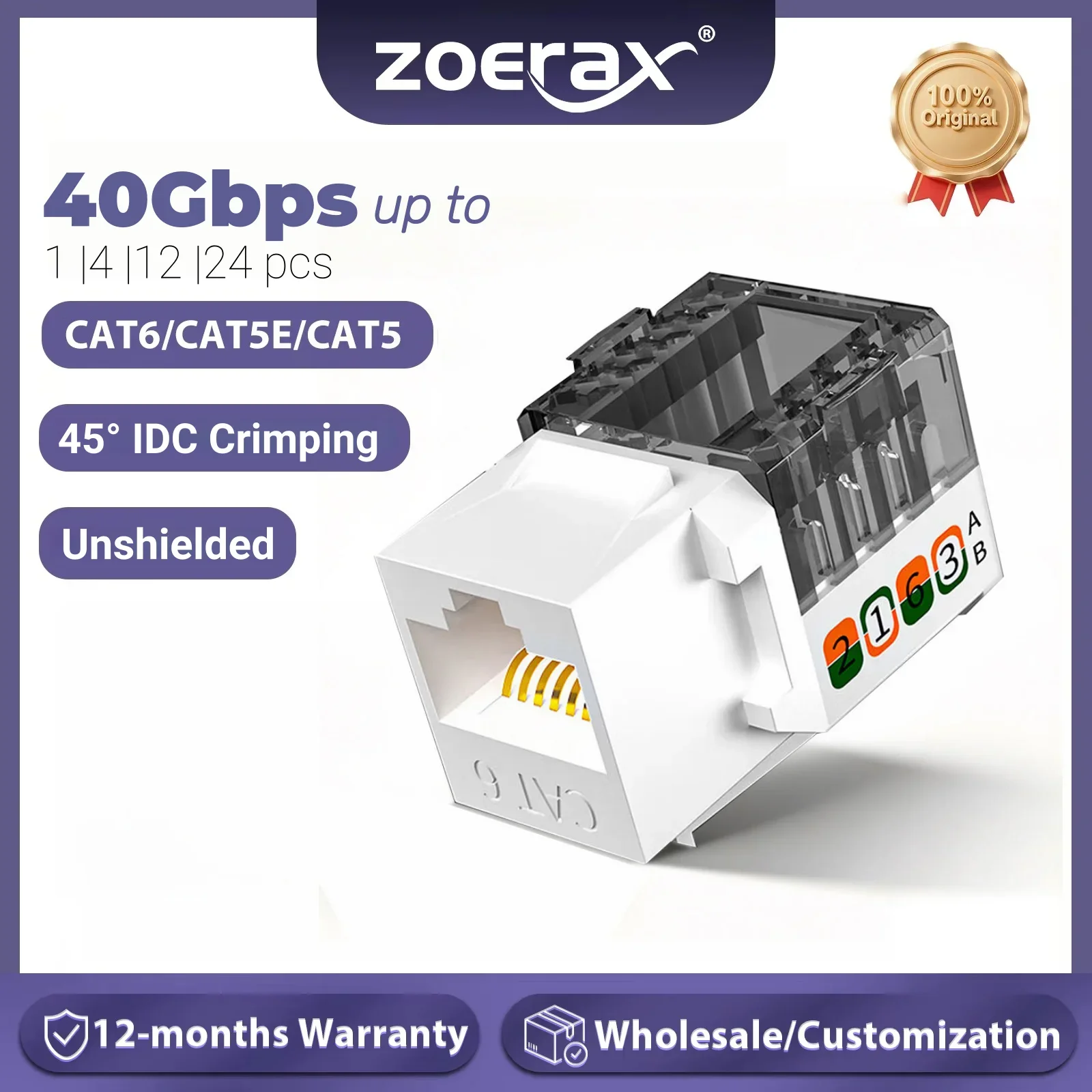 Zoerax CAT6 Keyston…