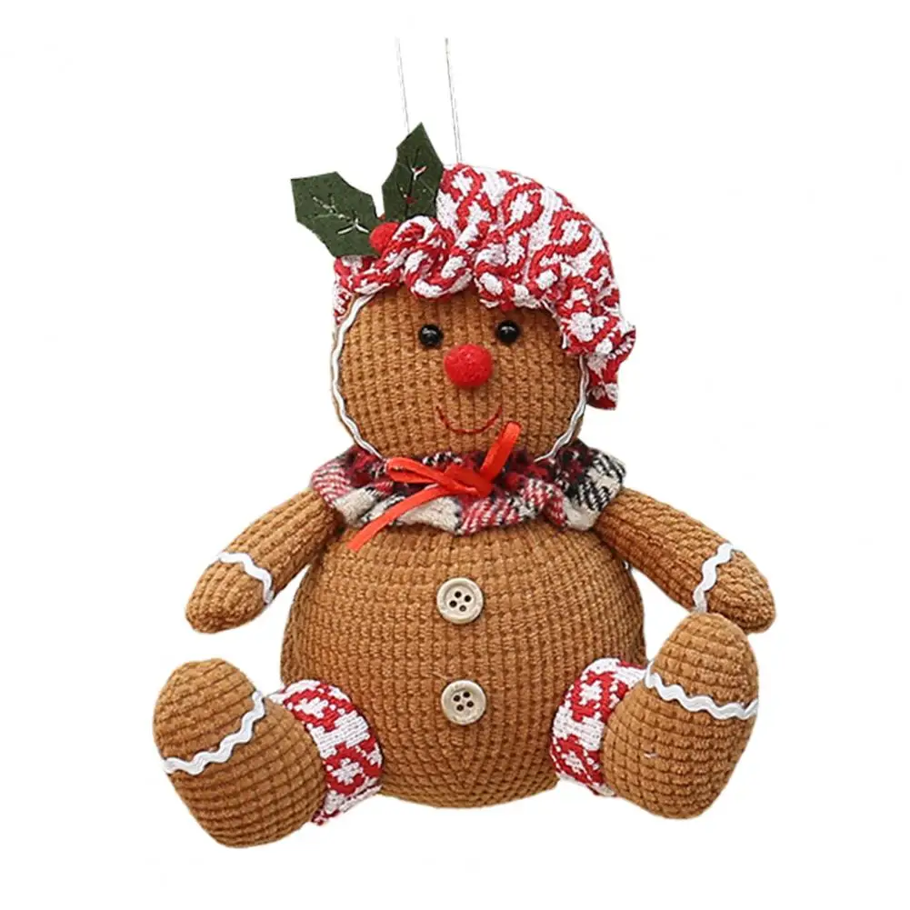 Gingerbread Lanyard Ornament Christmas Ornaments Gingerbread Man Gingerbread Man Plush Doll Christmas for Winter for Themed