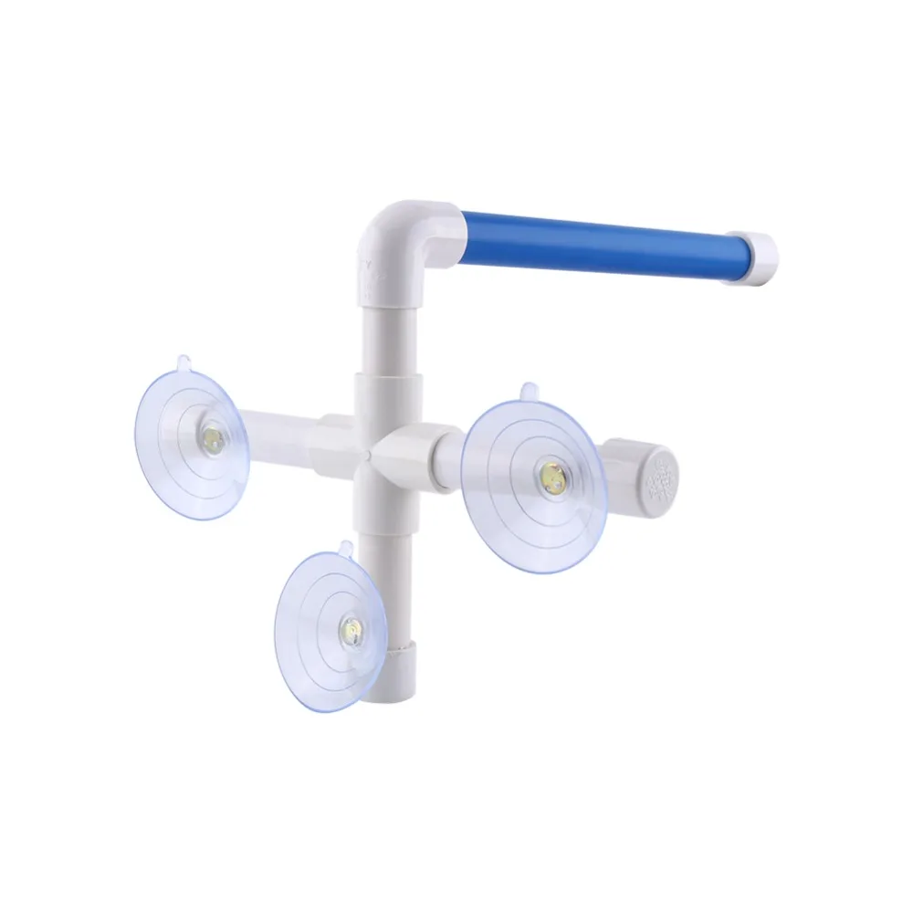 3 Strong Suction Cups Suction Cup Perch Plastic Pipe Structure Paw Grinding Surface Parrot Shower Stand Easy To Install