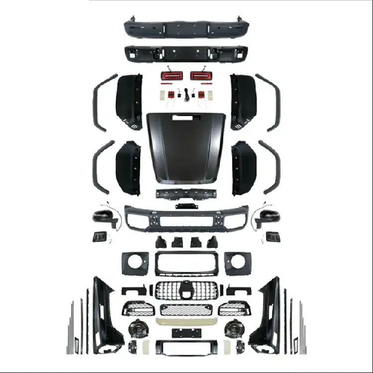 NewestB SPM Brand Bumper Diffuser Spoiler Body Face Kit For Mercedes Benz G Class W463 Upgrade To G63 Body Kit Old To New 2012-2