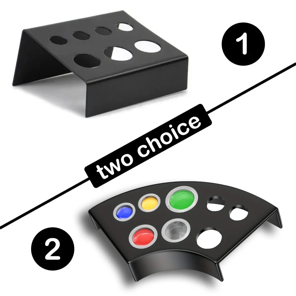 Soporte para vaso para tinta de tatuaje de acero inoxidable/plástico, 7 agujeros/8 agujeros, accesorios para tatuaje, Material de Color artístico, 1 Uds.