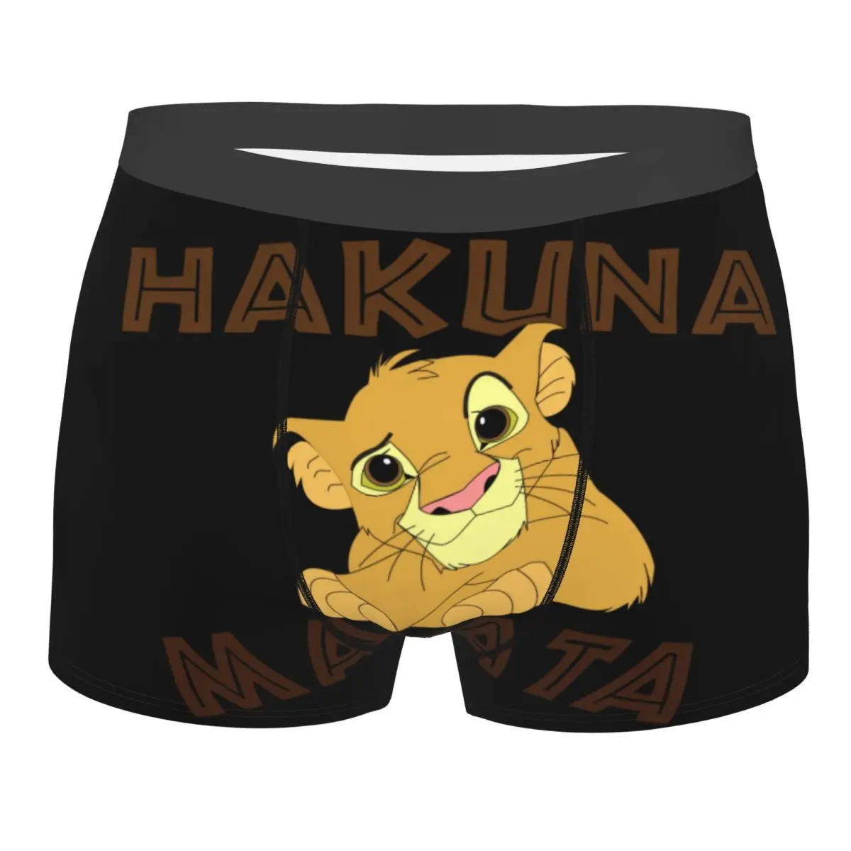 Custom Male Fashion Hakuna Matata Movie Fan Lover Underwear The Lion King Cartoon Boxer Briefs Stretch Shorts Panties Underpants