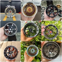 New Sale 1/5 Car Model Forging Bbs Rays Metal Aluminum Edge Modification Wheel Hub Desktop Display Personalized Modification Toy