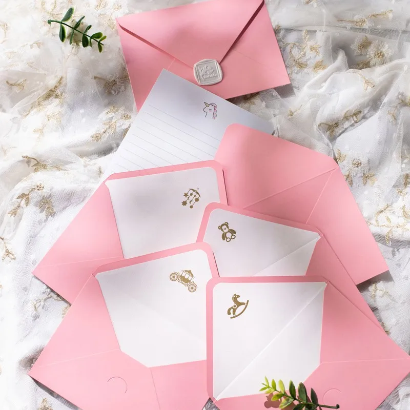 10pcs/lot Pink 175x125mm Envelope for Wedding Invitation High-grade Gift Envelope Love Letters Thanksgiving Christmas Postcards