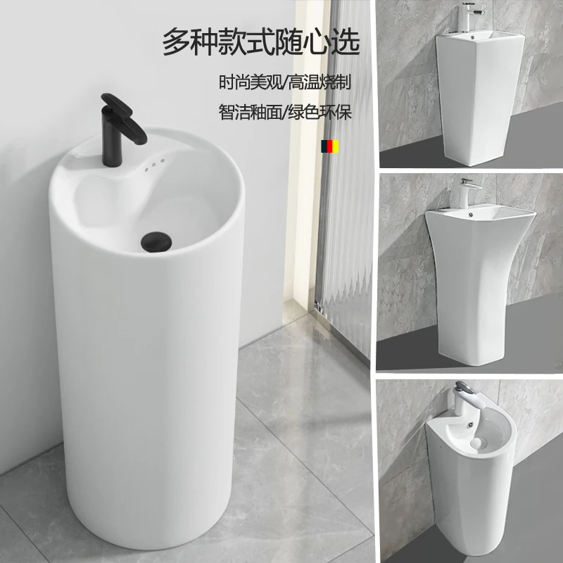 

Керамическая раковина, встроенная раковина, умывальник от пола до потолка, простая раковина для ванной комнаты на балконе, умывальник для небольшой квартиры