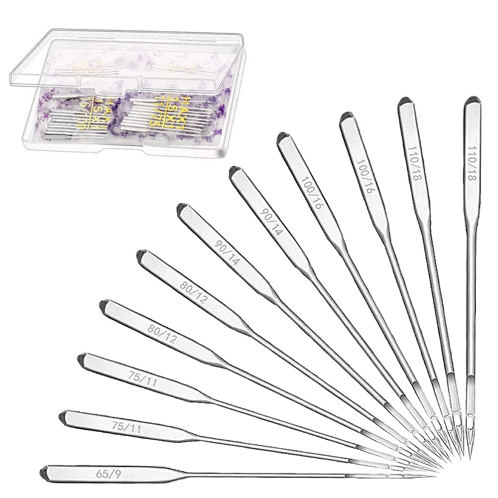 60Pcs Sewing Machine Needles with Box Home Universal Machine Needles 65/9 75/11 80/12 90/14 100/16 110/18 Sewing Accessories