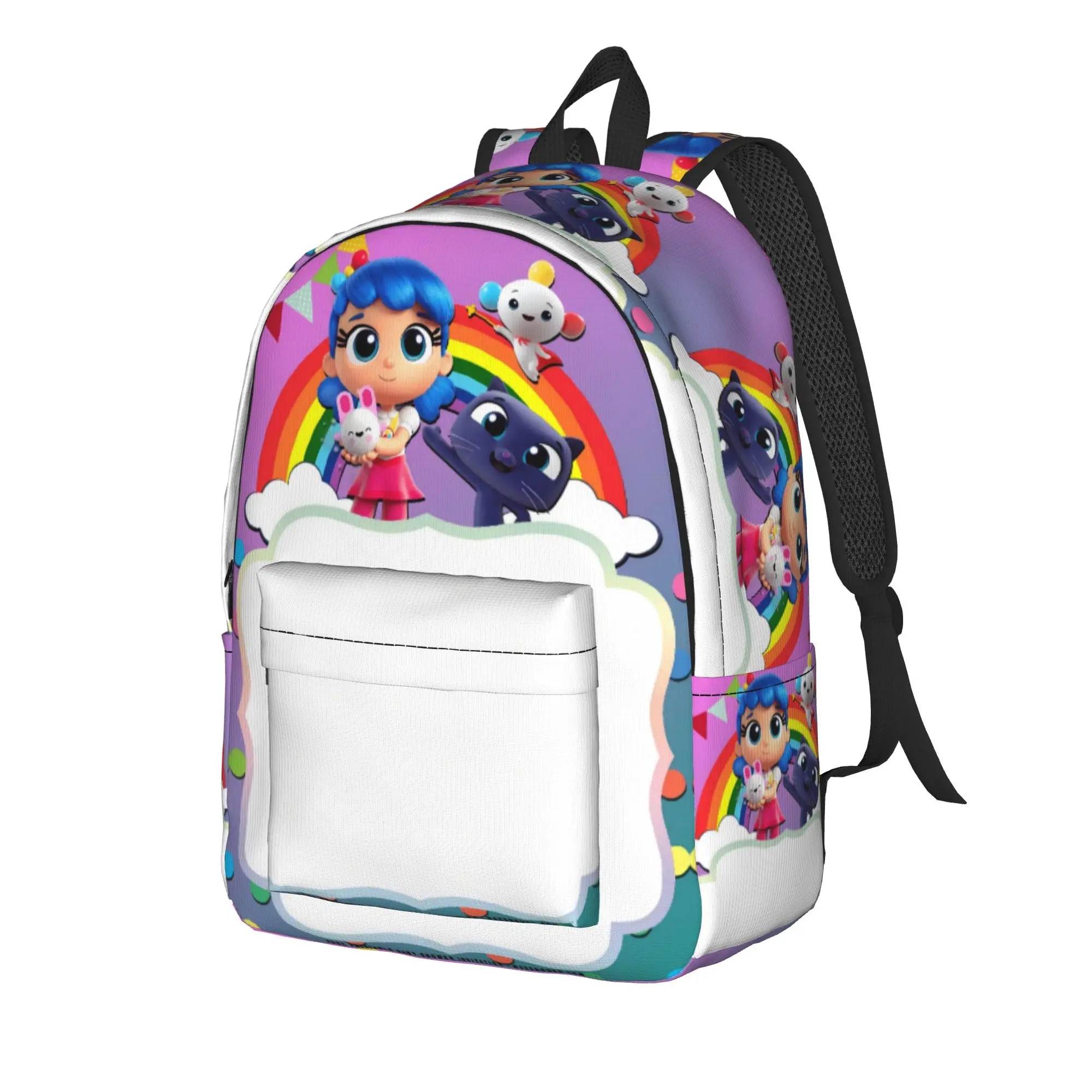 True and the Rainbow Kingdom Backpack  Leisure Backpacks Student Hiking Print High School Bags Custom Rucksack