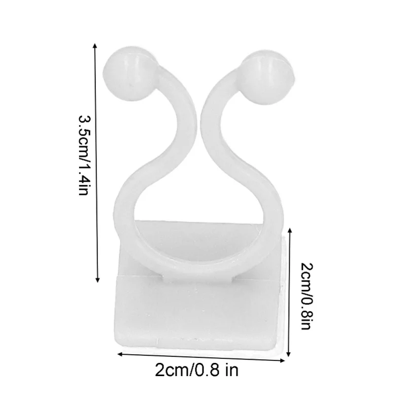 100 قطعة من تركيبات الحائط لتسلق النباتات، مشبك تثبيت كروم الحائط، مشبك تثبيت فرعي ذاتي اللصق، مشبك تأمين باللون الأخضر
