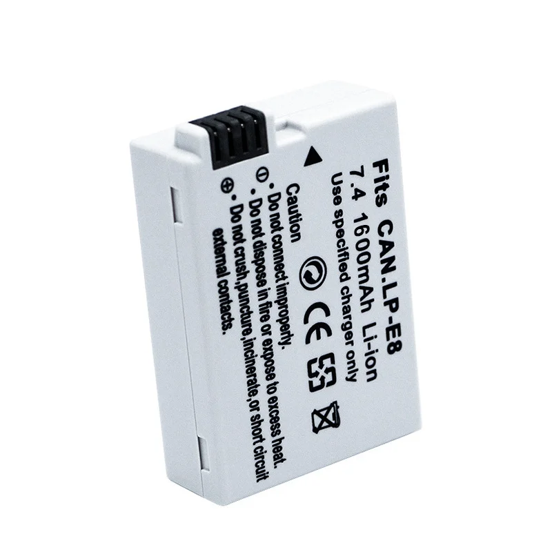 Battery LP E8 1600mah LPE8 7.4V For Canon EOS Rebel T3i T2i T4i T5i 600D 550D 650D 700D Kiss X5 X4 X6 X7 Battery LP-E8