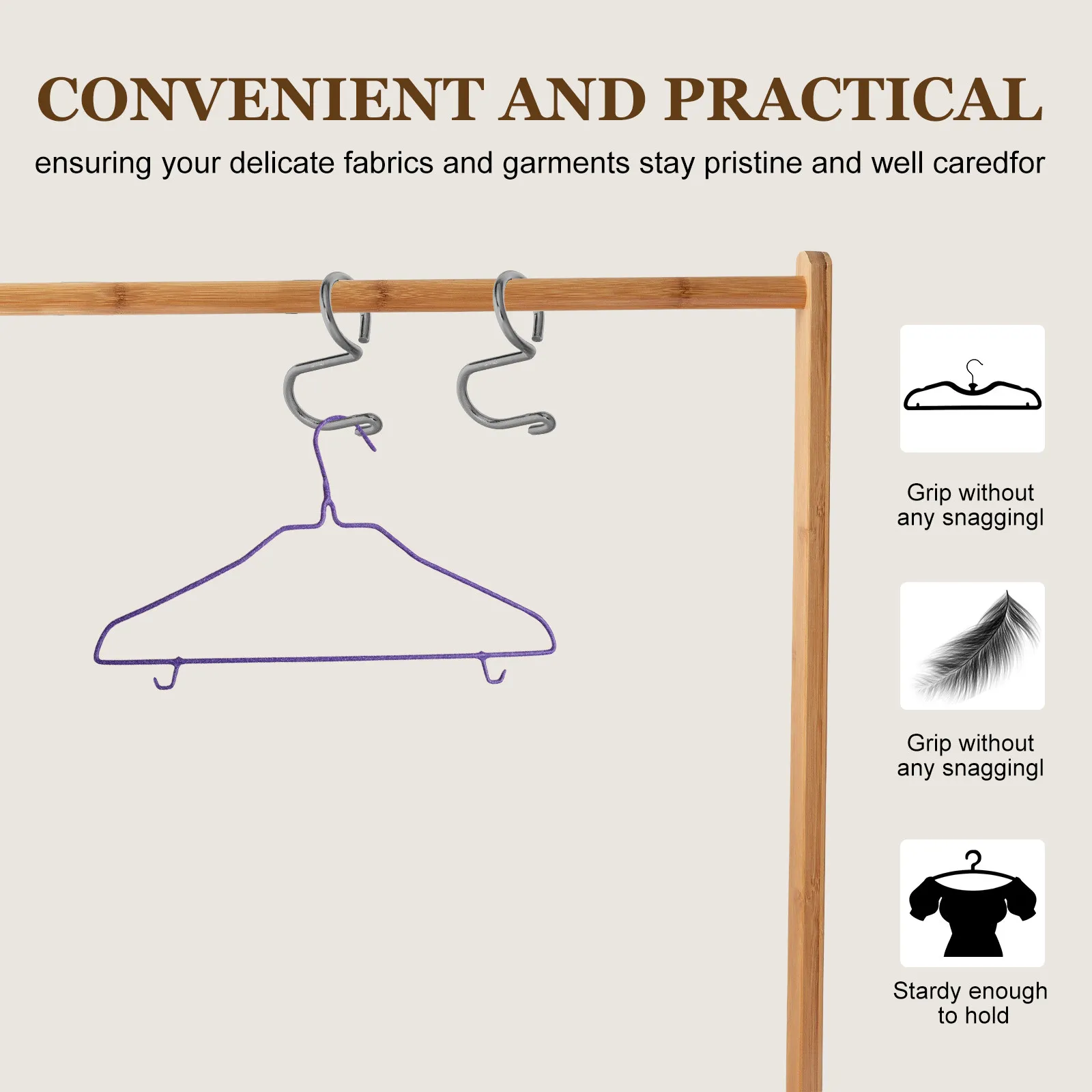 10Pcs Wardrobe Connector Hooks Space Saving Hanger Connectors Closet Organizer Hanger Clips for Cascading Clothes Hanging Stable view 5