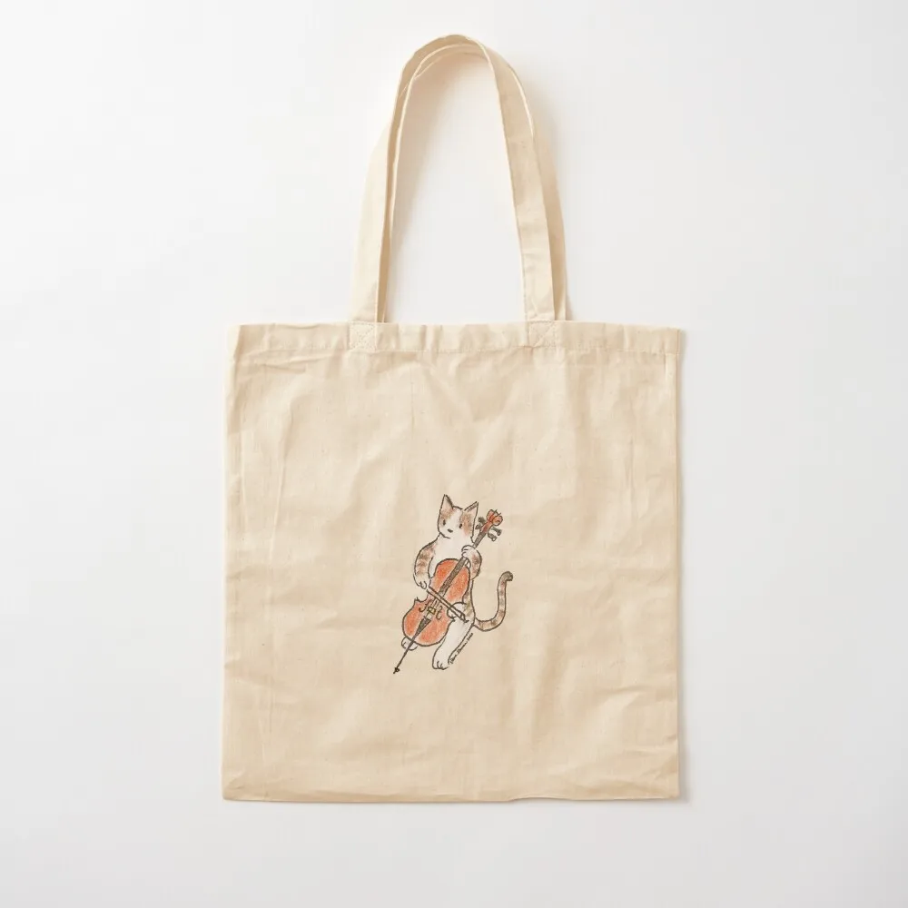 Meowtet: Cello II Tote Bag shopper bag woman shoping bag Cloth tote bags aesthetic Canvas Tote