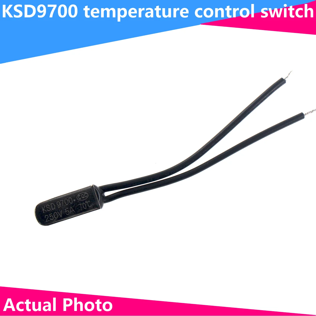 5 Stück ksd9700 5 a250v 40-120 Grad Celsius normaler weise geschlossen offen Bimetalls cheibe Temperatur schalter Thermostat Wärmeschutz