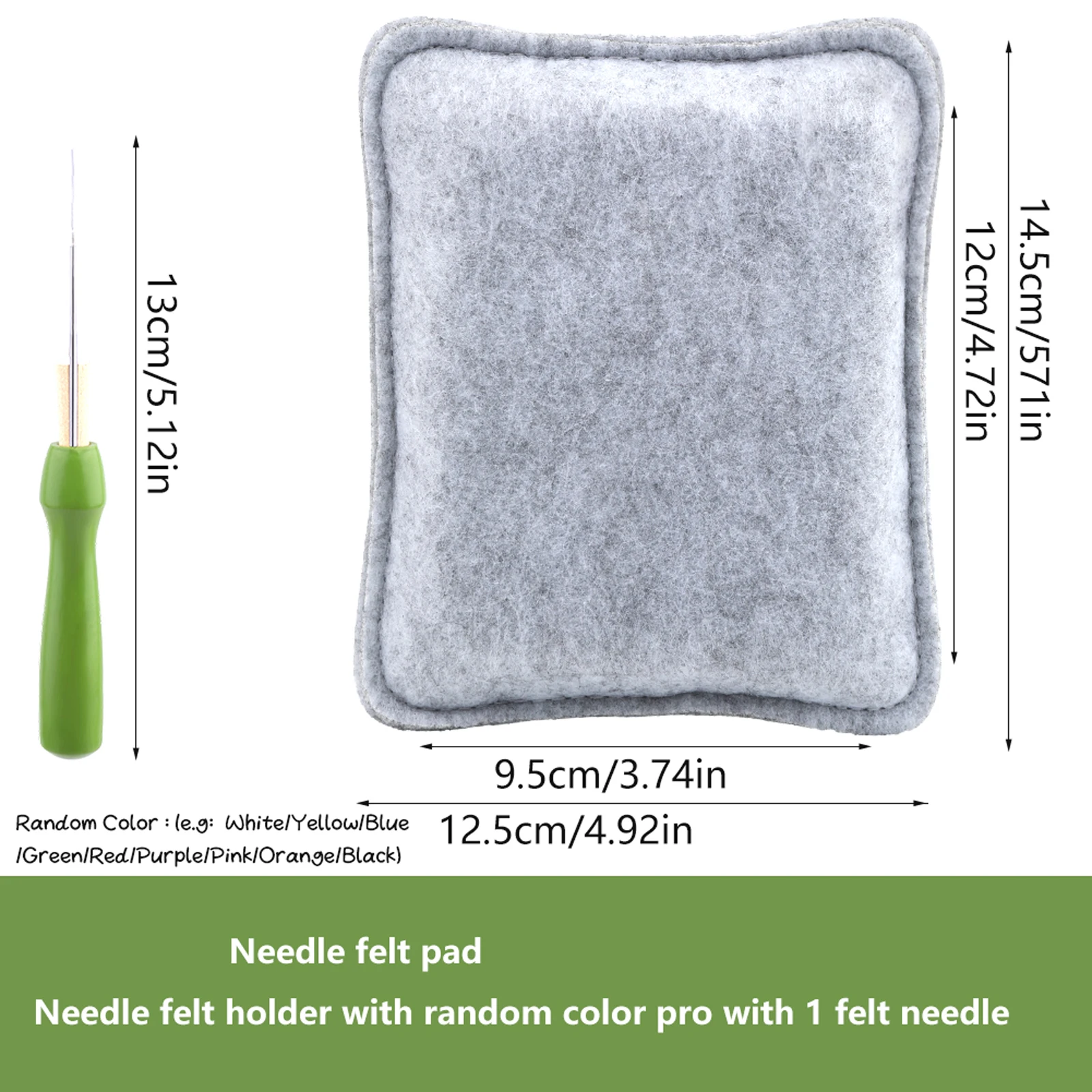 MIUSIE 1PC Felting Underlay Felting Starter Set Dry Felt Pad With Felting Needle Holder And Felting Needles Wool DIY Tool