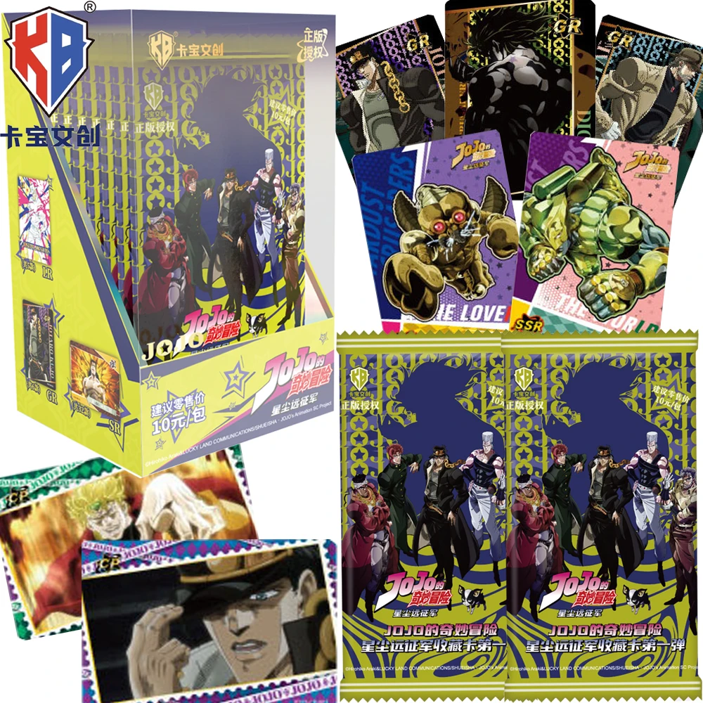 

New Original KABAO JoJo Bizarre Adventure Collection Cards Hot Blooded Anime Unique Manuscript Style Characters Cards Kids Gifts