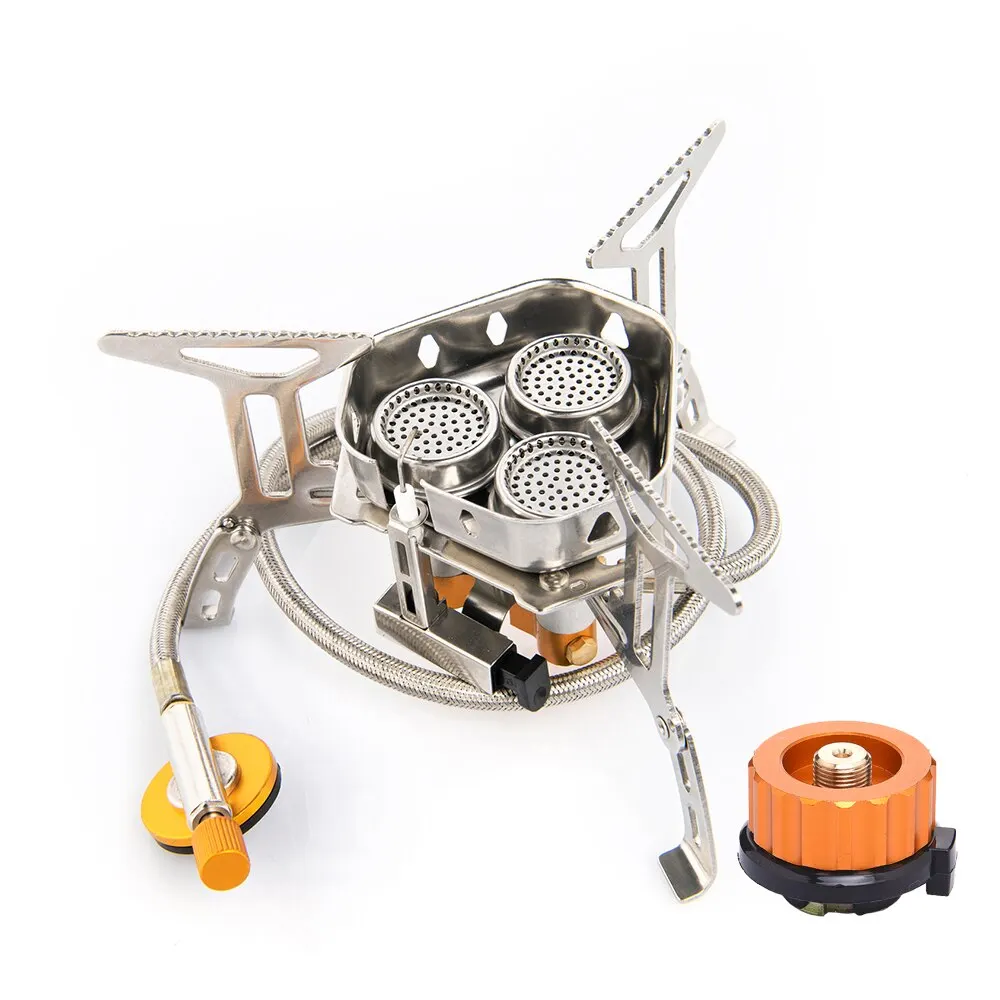 Widesea Camping Tourist Brenner 6800 W Gasherd Kochgeschirr Tragbarer Ofen Picknick Grill Tourismusbedarf Outdoor-Erholung