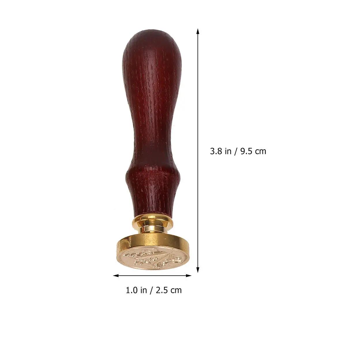 1Set Wood Brass Sealing Wax Stamp Set Vintage DIY Stamper Reusable for Envelopes Letters Scrapbook Gift Box Signet