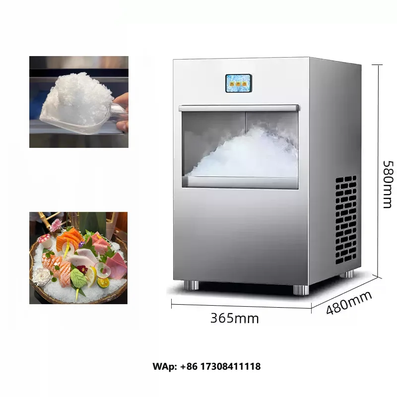 Catering and Beverage Shops Granular Ice Maker Device Crushed Ice Making Machine Fully Automatic Ice Crushing Machine