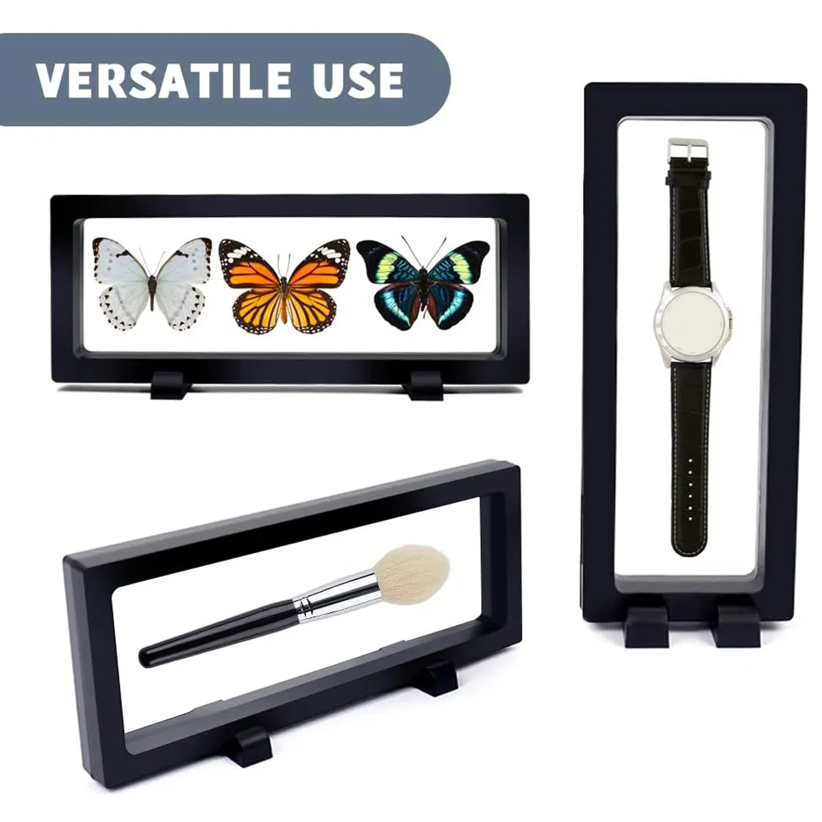 10pcs Transparent Floating Frame Display Rack, Jewelry Box
