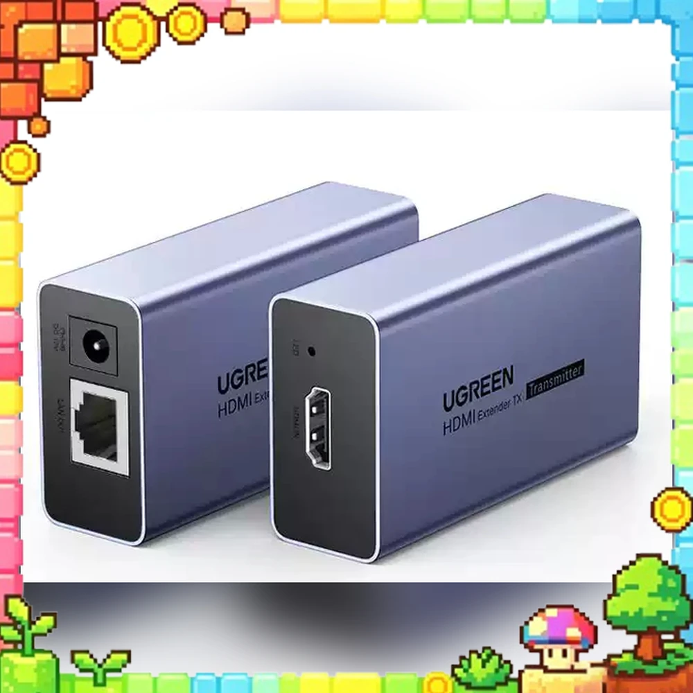 UGREEN 55007 AT303 HDMI 1.3 Extender over Ethernet 150m 1080P 60Hz Point to Point Transmitter Receiver with Power Adapter