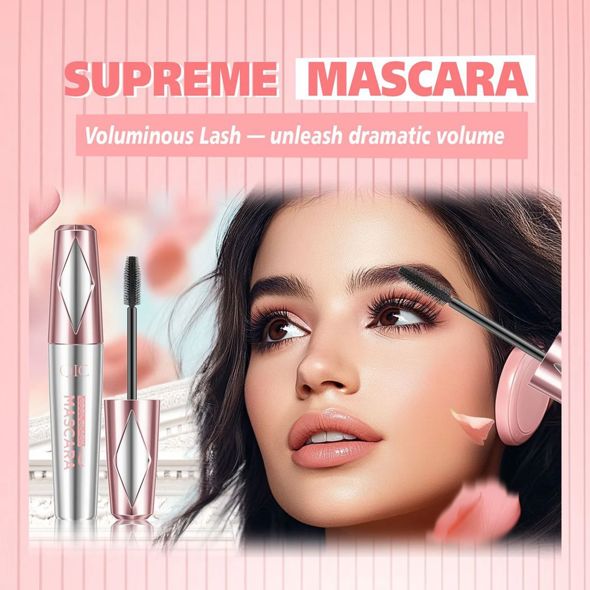 Cool Black Mascara, waterproof and sweatproof, no smudging, no makeup removal, long, curling and volumizing mascara