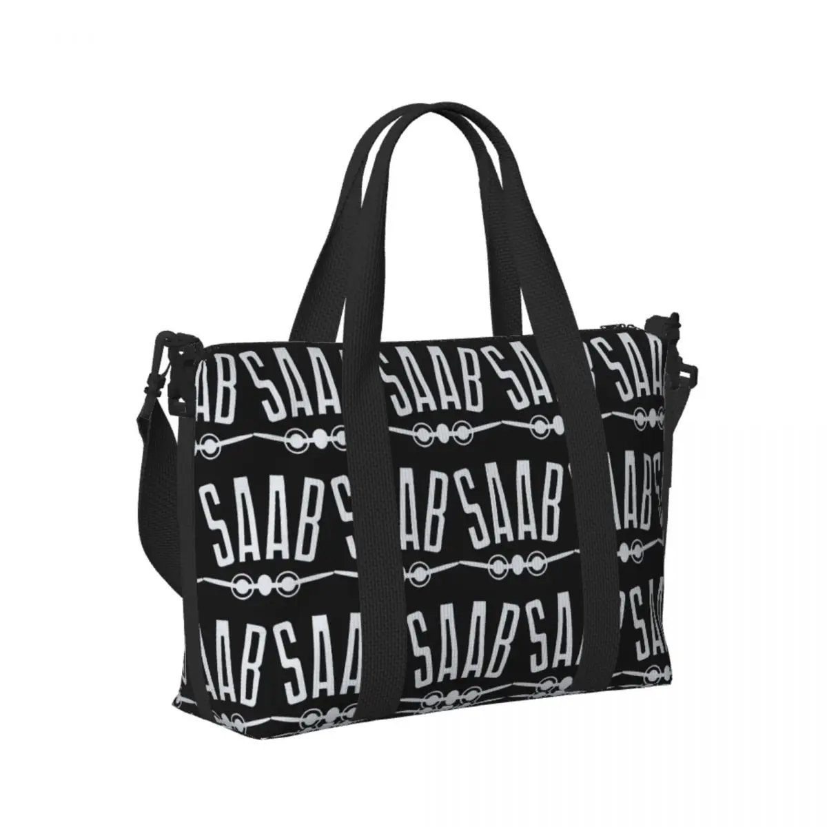 

Custom Saab Logo Products Beach Travel Bag Large Capacity Tote Bags for Gym Yoga Women Shopping Duffle Shoulder Bag