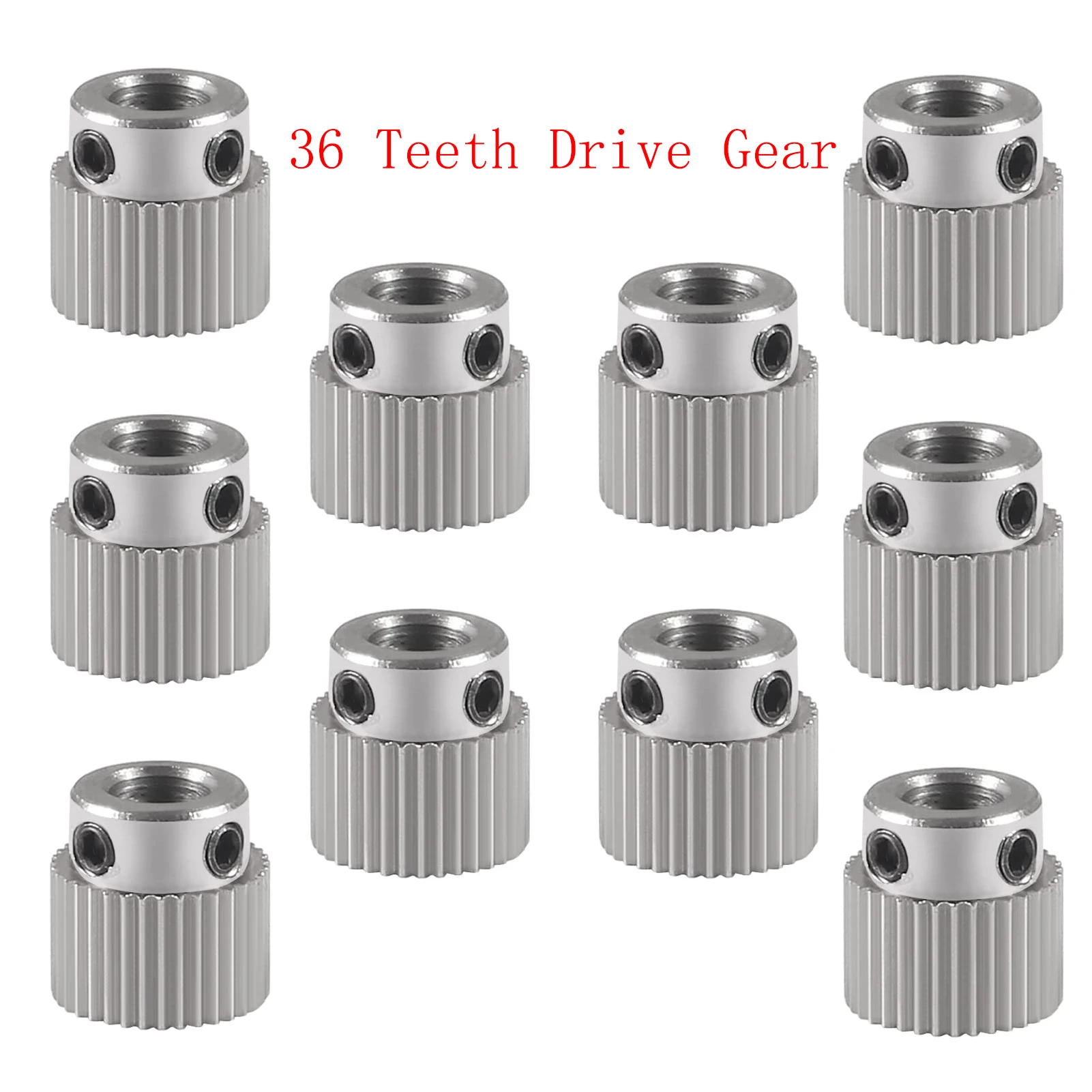 10pcs Extruder Wheel Gear 36 Teeth 5mm Drive Gear Stainless Steel 3D Printer Parts for Creality Ender3, Ender 3Pro,CR-10,CR-10S