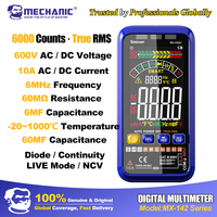 MECHANIC Professional Digital Multimeter True RMS AC/DC Voltage Meters Capacitance Ohm Hz Diode Continuity Tester USB Charging