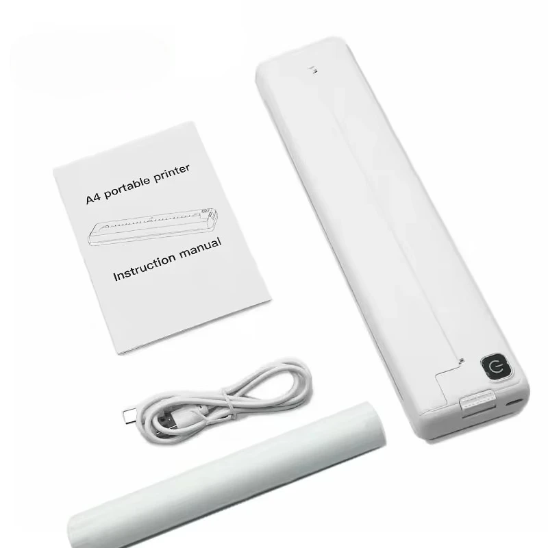 Foto de mesa mini portátil pequena impressora de etiquetas a4 para escritório em casa impressora térmica dente azul móvel a4