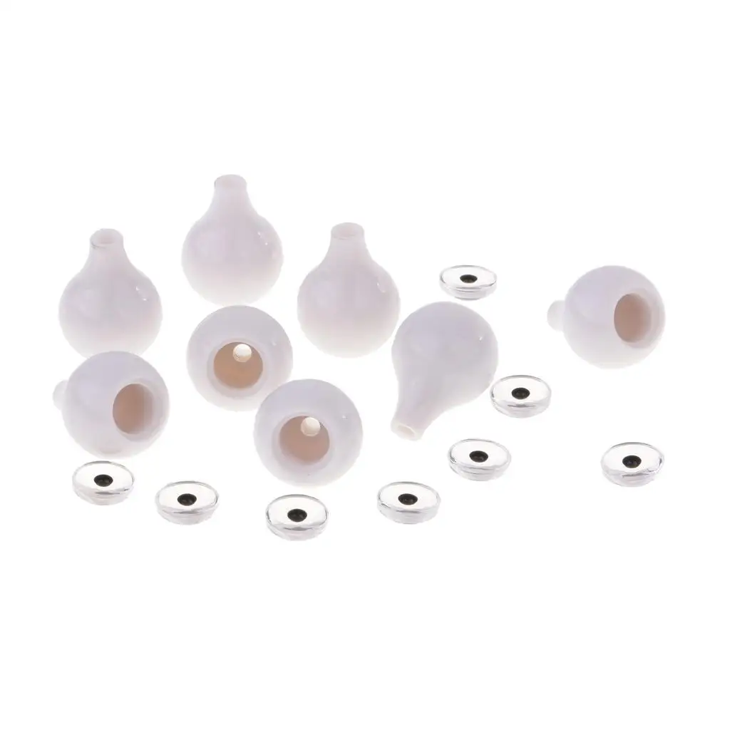 10mm BJD Eyes for Doll Replacement Plastic Clear Iris Black Pupil DIY Craft Making Supplies Accessories for 1/6 Scale Dolls