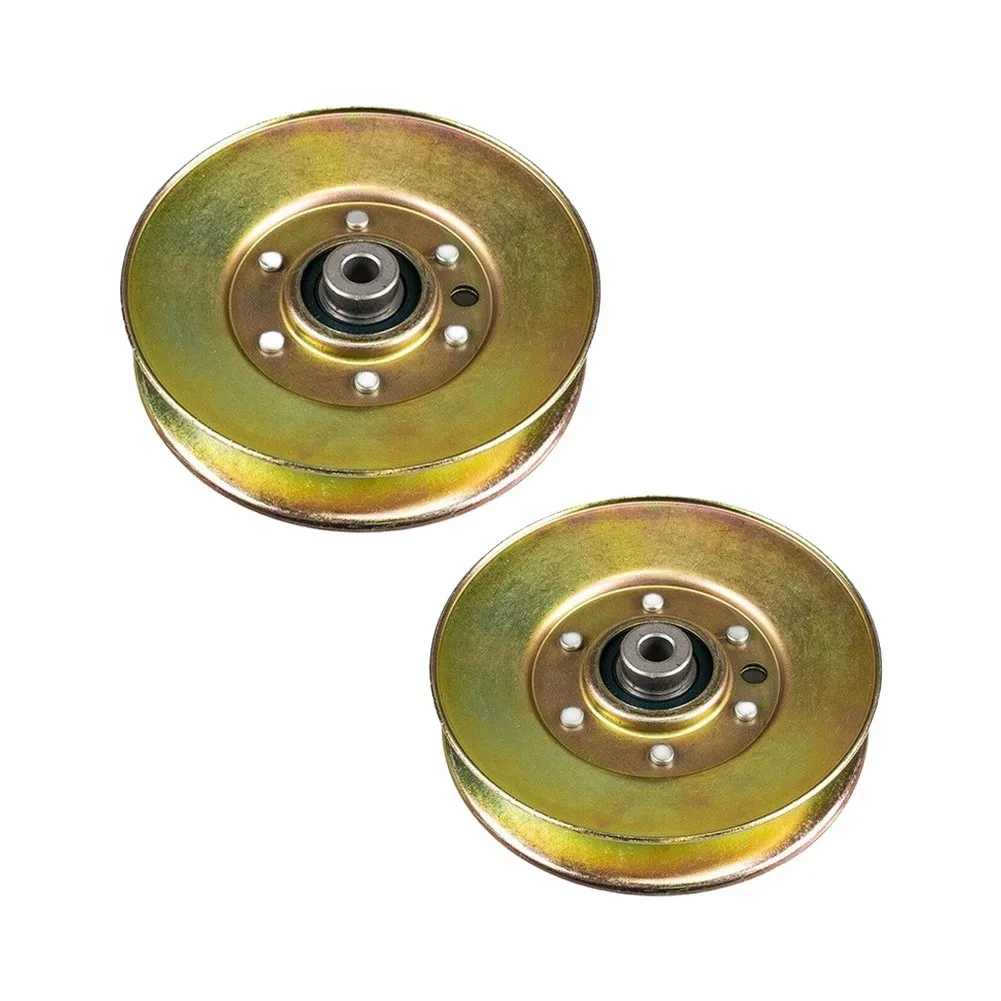Metal Single Groove Pulley for Cadet For Lawn Mowers Model 756-04522 Zinc Plated Sprocket 12.8 by 2.8 cm Gold Finish