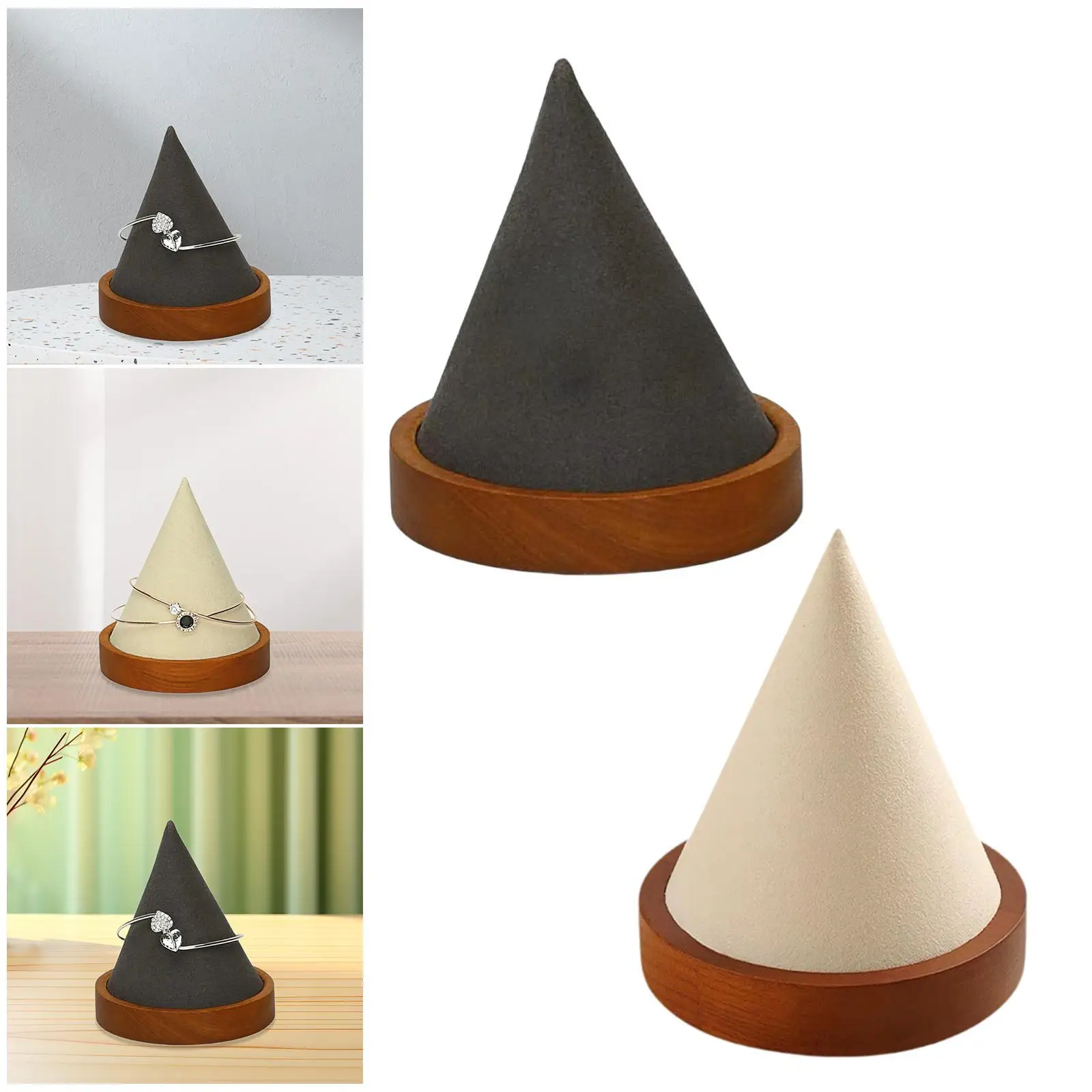 

Wood Bangle Holder Watch Organizer Tower Decor Ornament Professional Jewelry