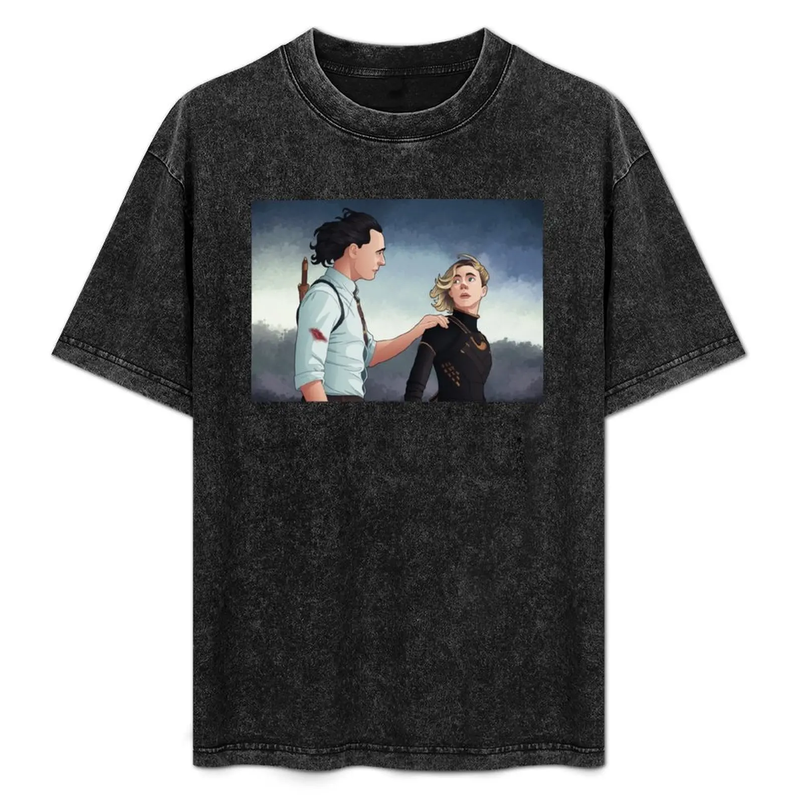 

Lovedaggers: Glance Back T-Shirt Basic All Season Solid T-Shirt