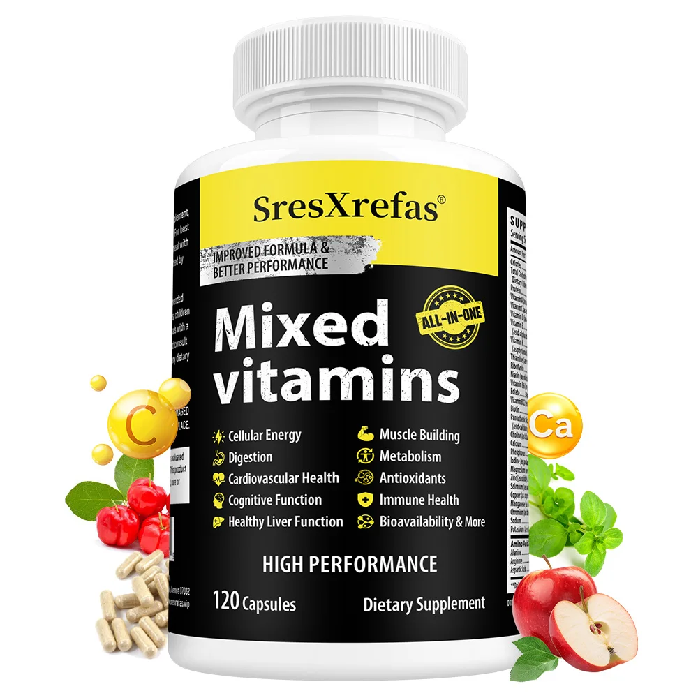 

Multivitamin Capsules - Vitamin B12 B6 D3 Zinc Selenium, Immune Heart Prostate Energy Support, Muscle Mass, Antioxidant