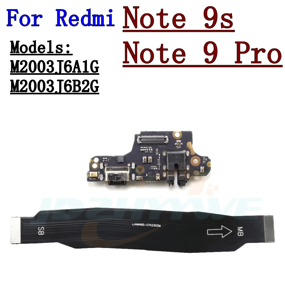 USB Charging Port SIM Card Reader Connector Board For Xiaomi Redmi Note 9S 9 10 10s 11 11s 12 12S 13 Pro+ 5G 4G Main Flex Cable