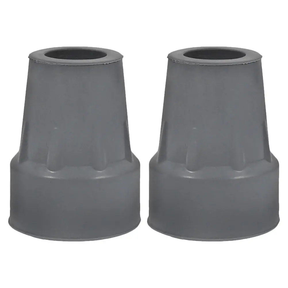 

2Pcs Grey Rubber Crutch Tip Covers Anti-Slip Heavy Duty Comfortable Floor Safe Easy Install Replacement Tips for Walking Sticks